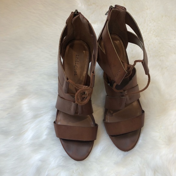 Brown chunky heel sandals - Picture 2 of 6